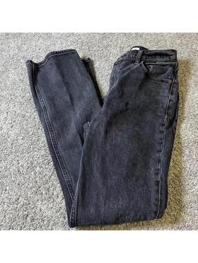Abercrombie & Fitch '70s Vintage Flare Ultra High Rise Washed Black Jeans S 26